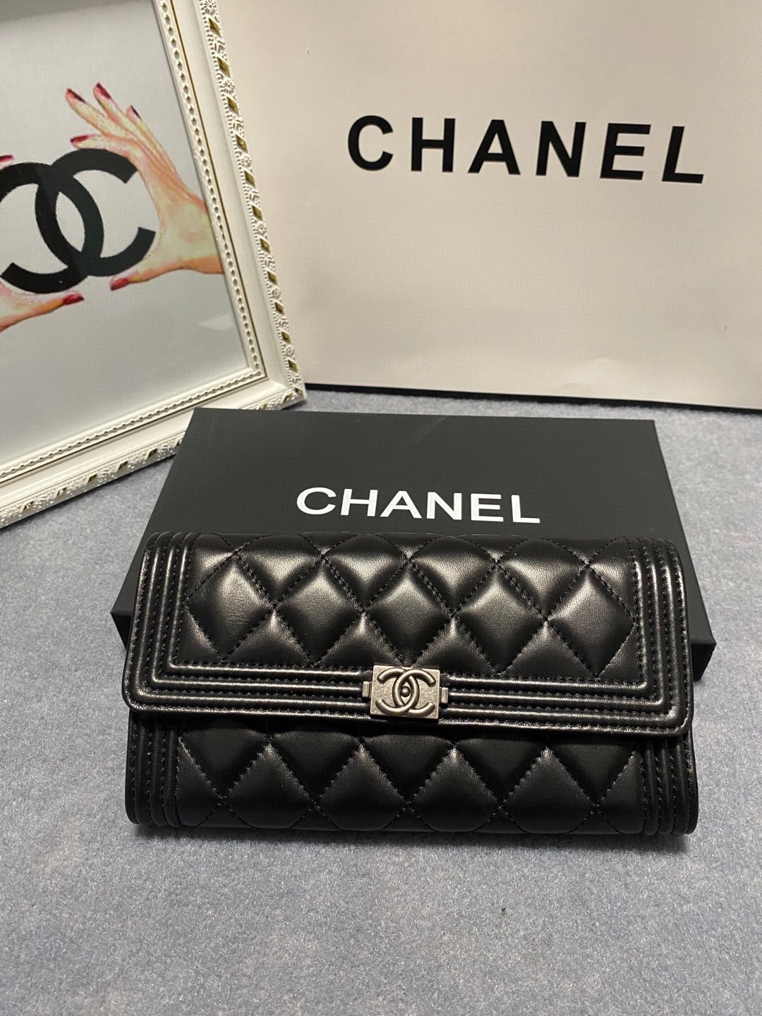 샤넬  여자  장지갑