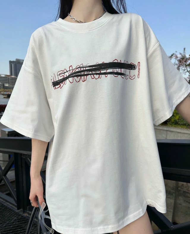 발렌시아가 남녀공용 반팔티