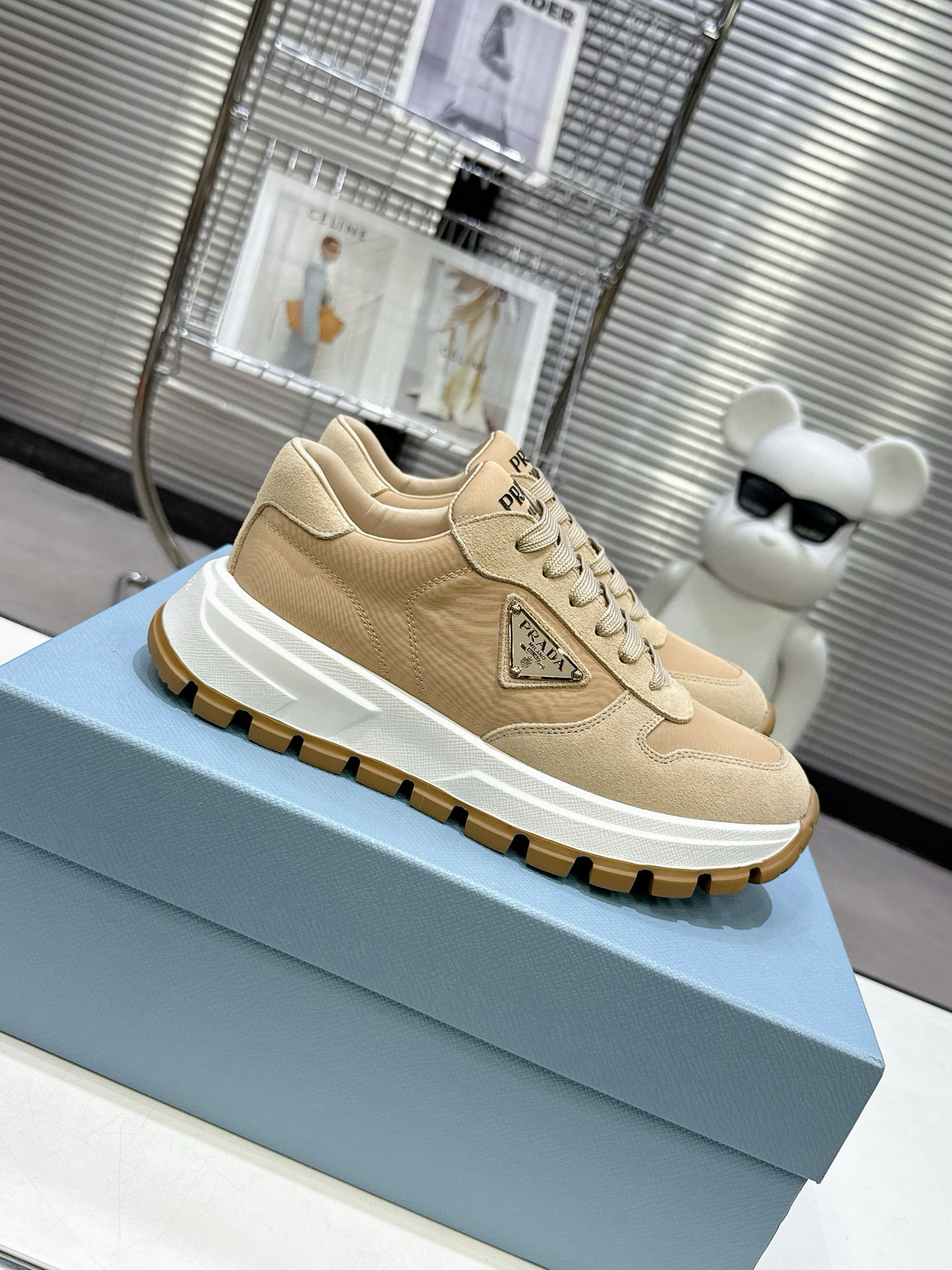 프라다 남녀공용 스니커즈 신발 운동화