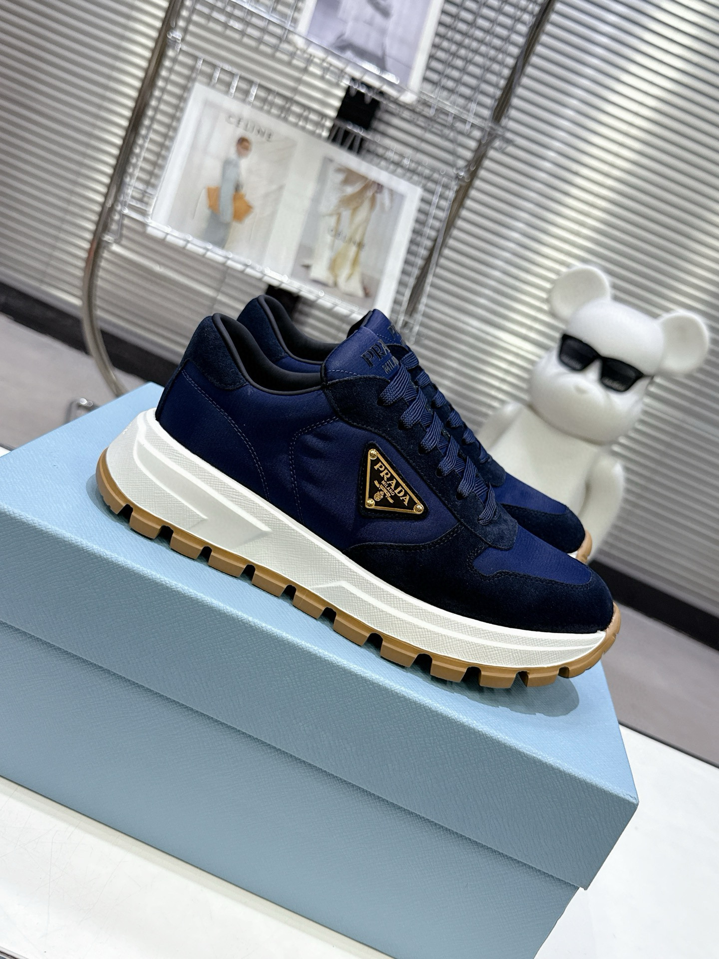 프라다 남녀공용 스니커즈 신발 운동화