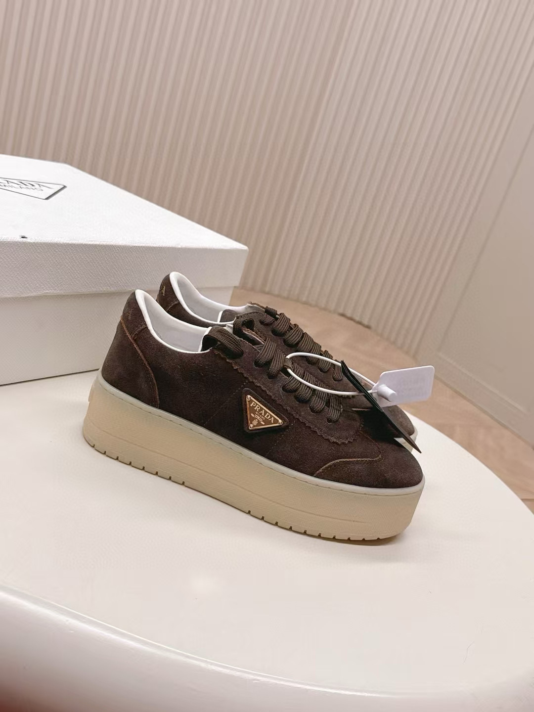 프라다 5cm 여자 스니커즈 신발 운동화