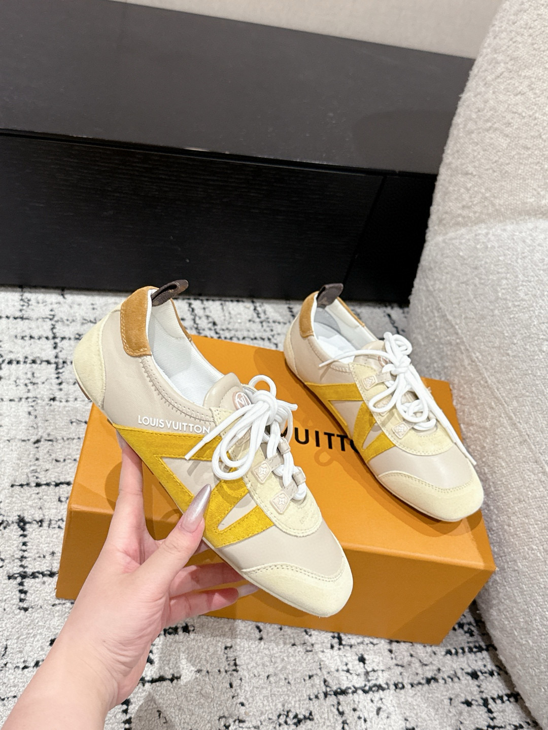 루이비통 1.5cm 남녀공용 신발 운동화 스니커즈