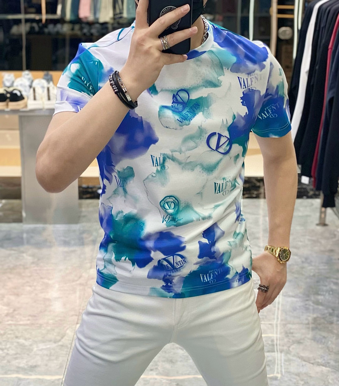 발렌티노 남자 반팔티