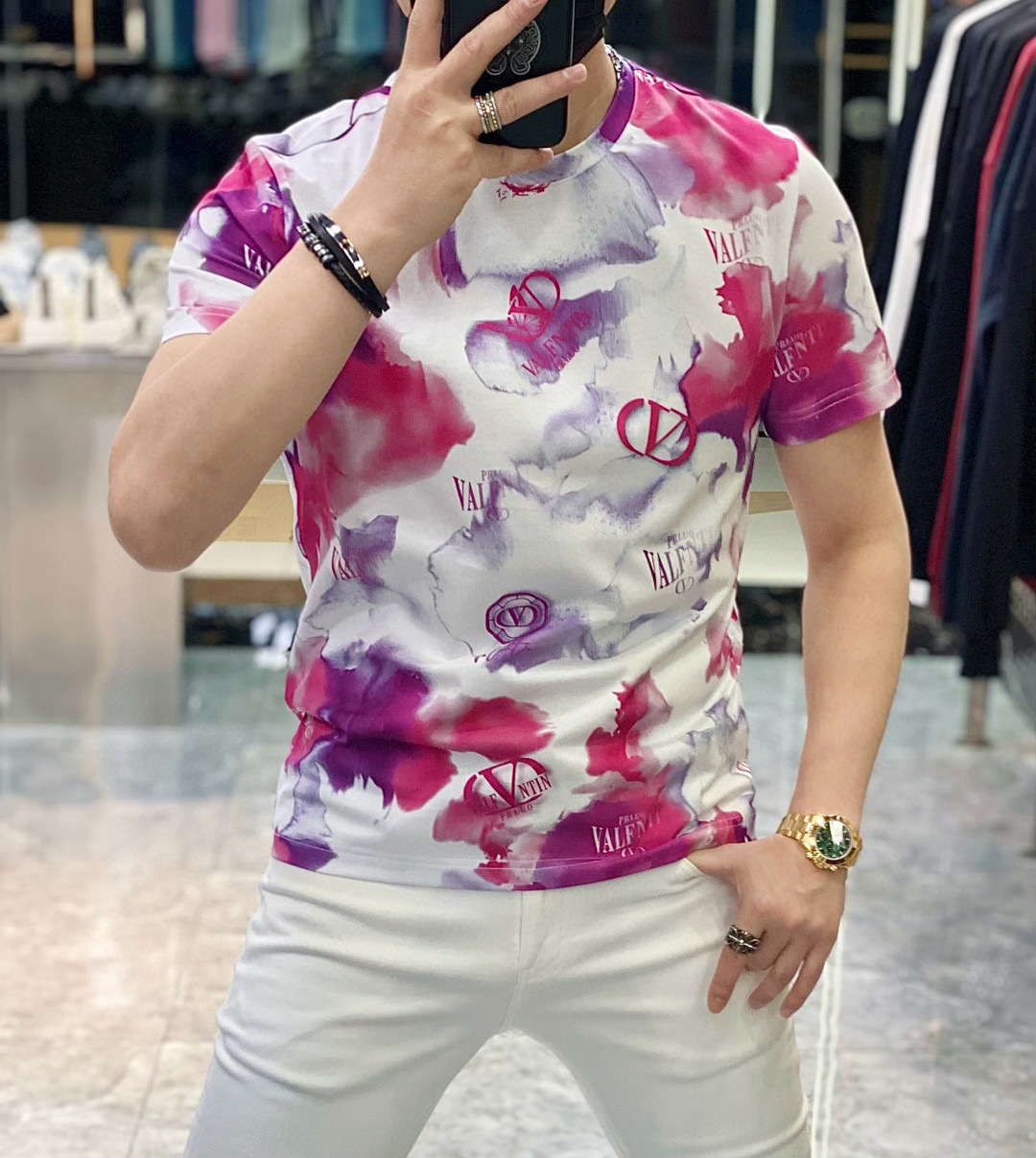 발렌티노 남자 반팔티