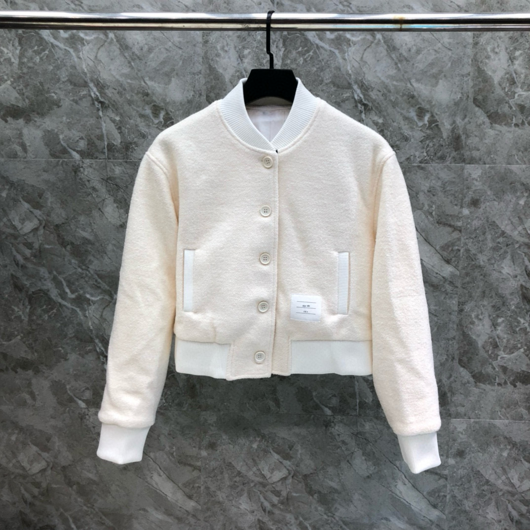 톰브라운 여자 양털 자켓