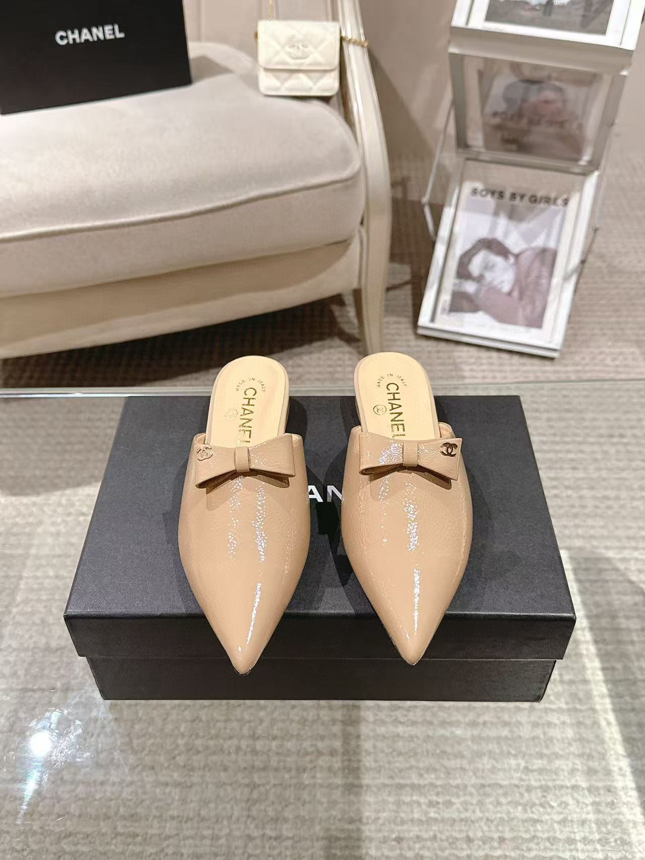 샤넬 여자 2.5cm 슬리퍼