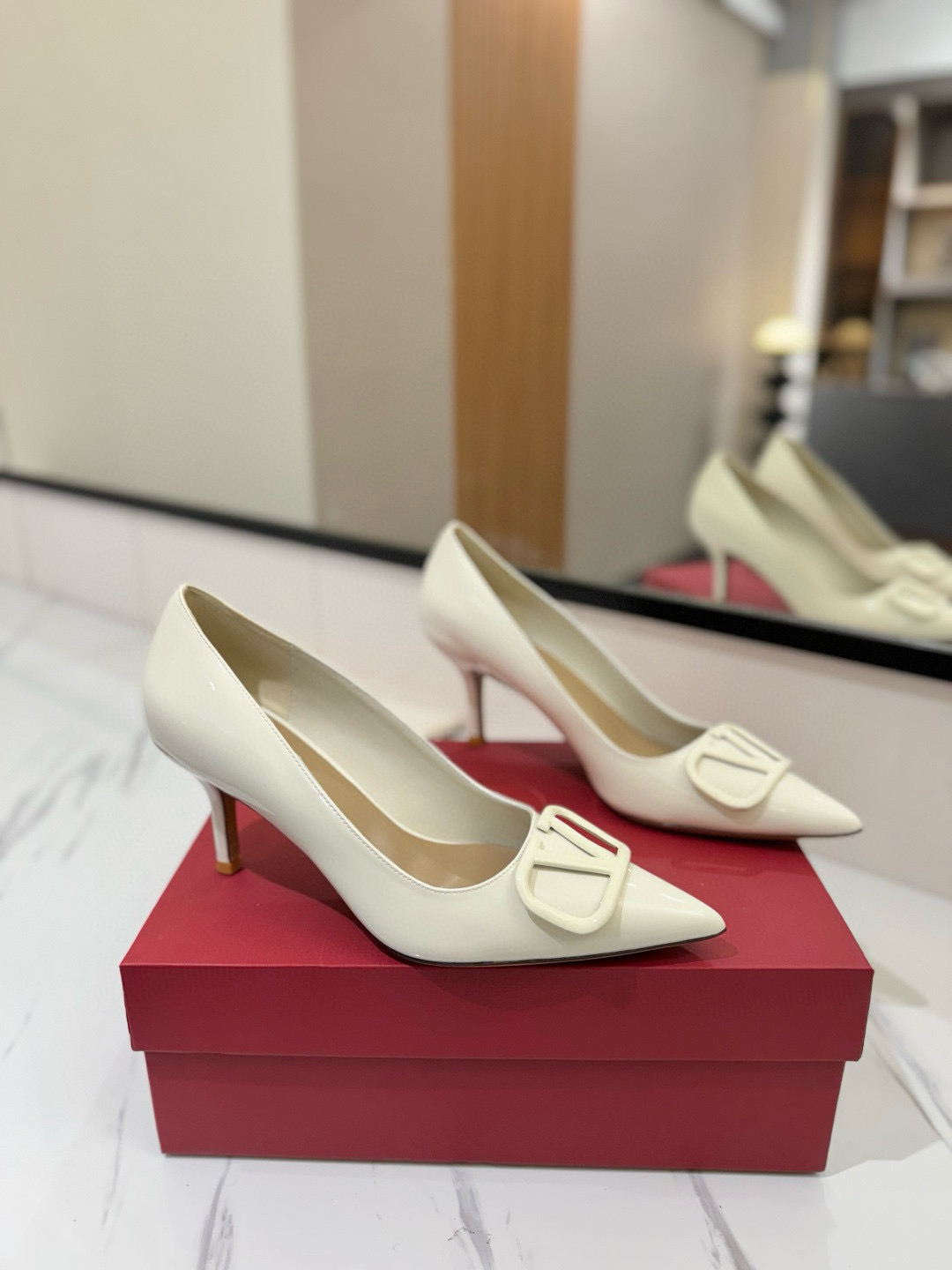 발렌티노 7.5cm 여자 신발 구두