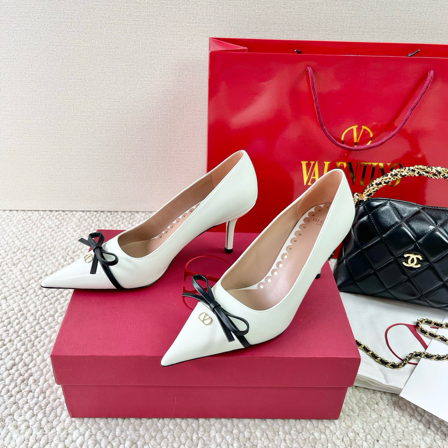 발렌티노 4cm,8cm 여자 신발 구두