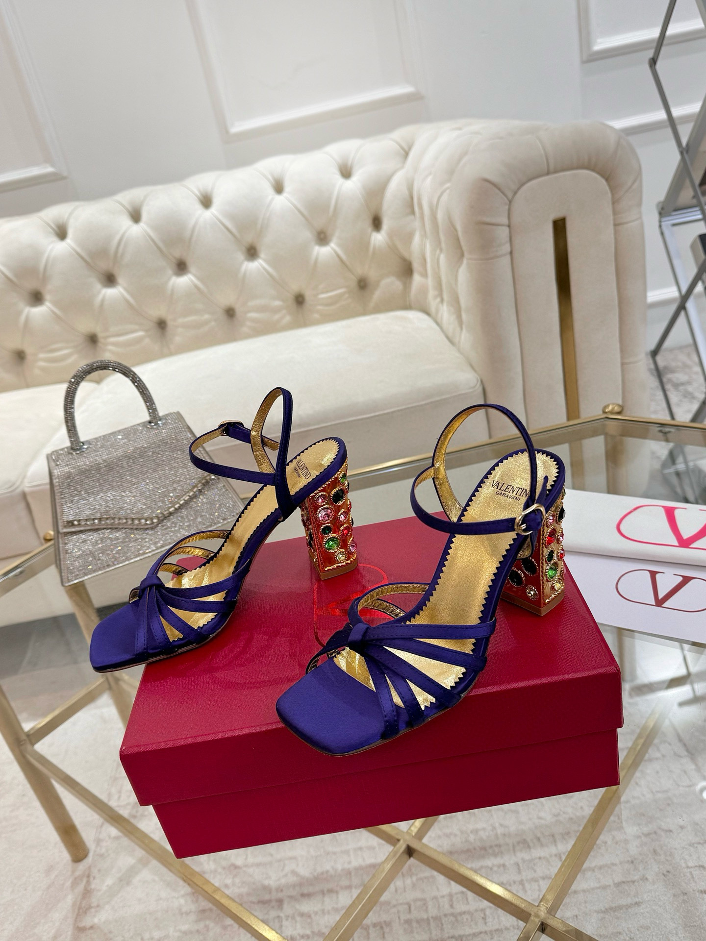 발렌티노 9cm 여자 샌들