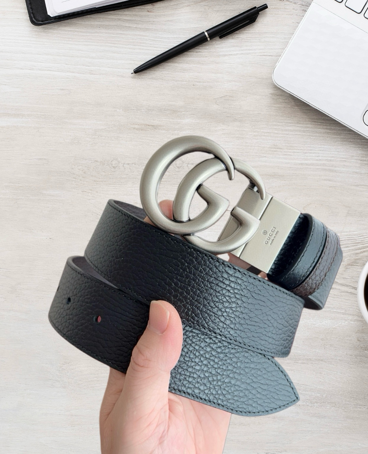 구찌 2컬러 남자 벨트