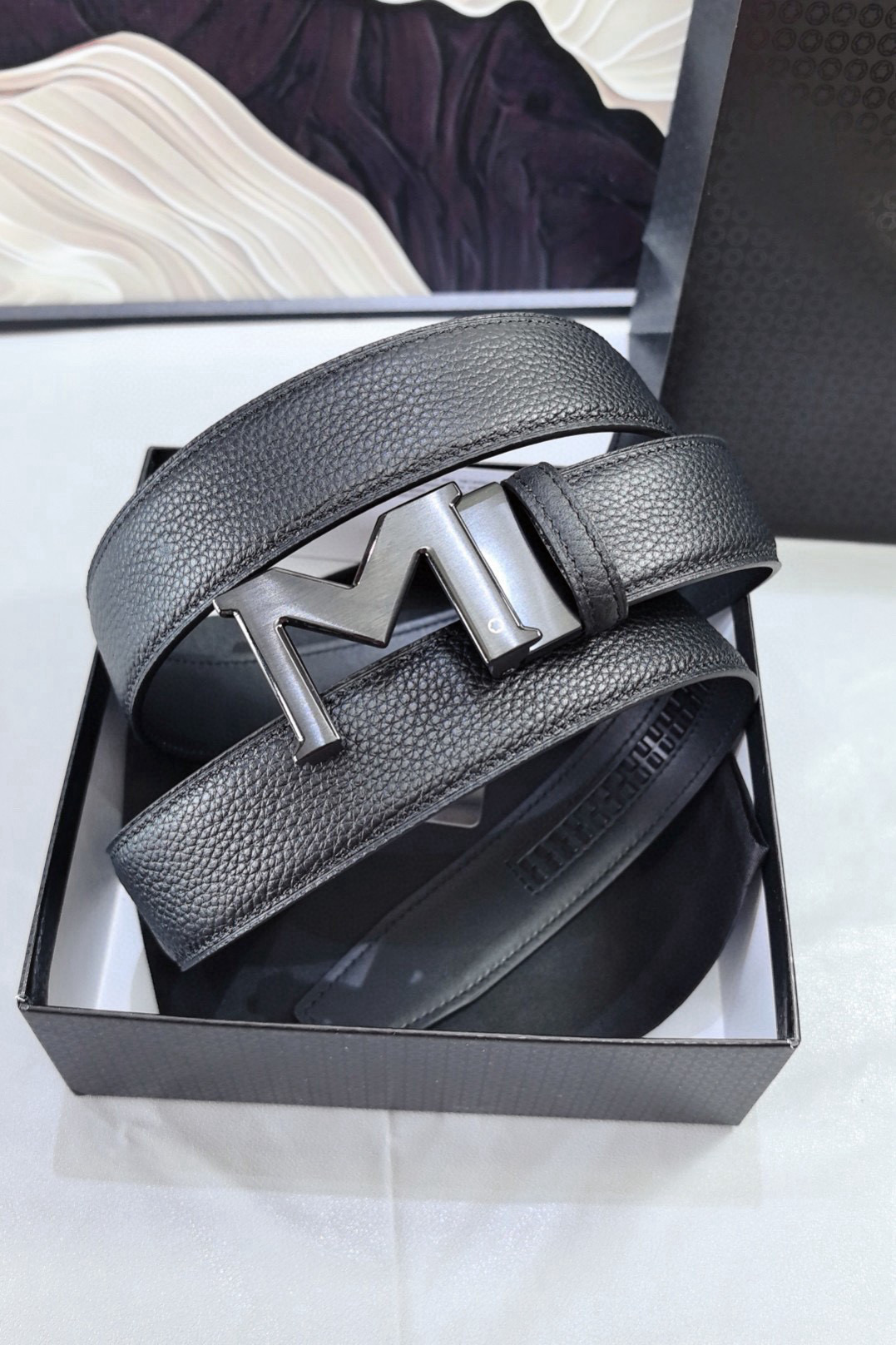 몽블랑 3컬러 남자 벨트