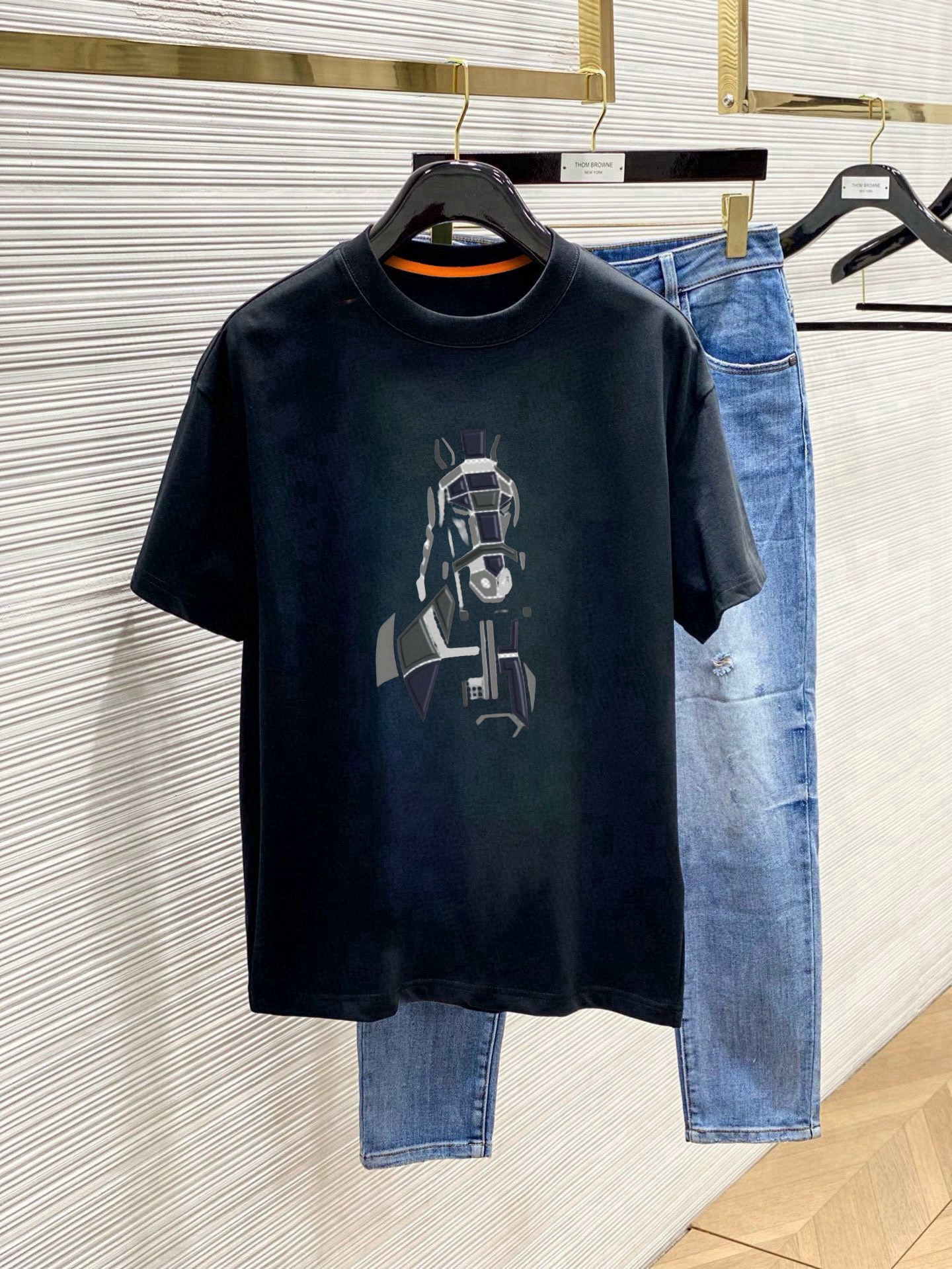 에르메스 2컬러 남자 반팔티