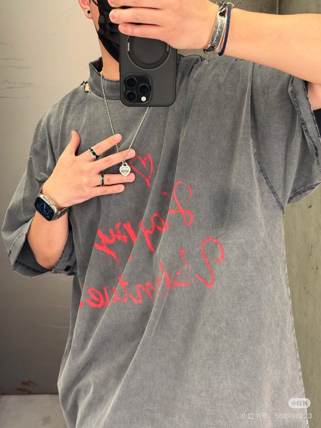 발렌시아가 남녀공용 반팔티