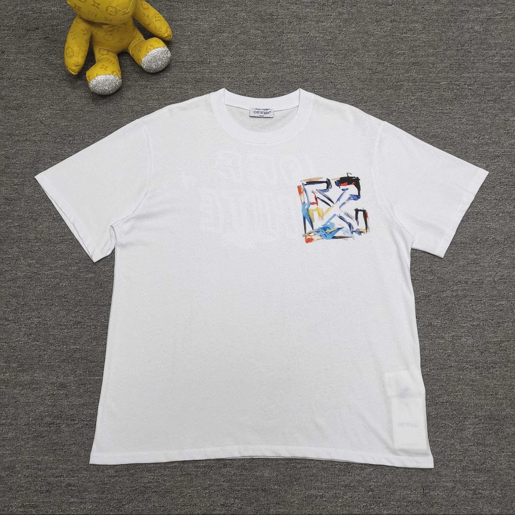 오프화이트 남녀공용 반팔티