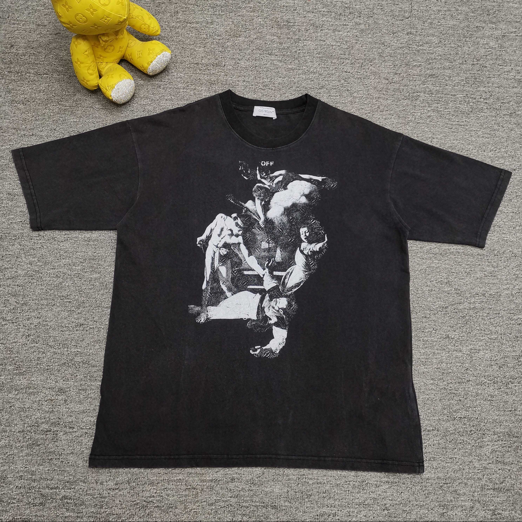 오프화이트 남녀공용 반팔티