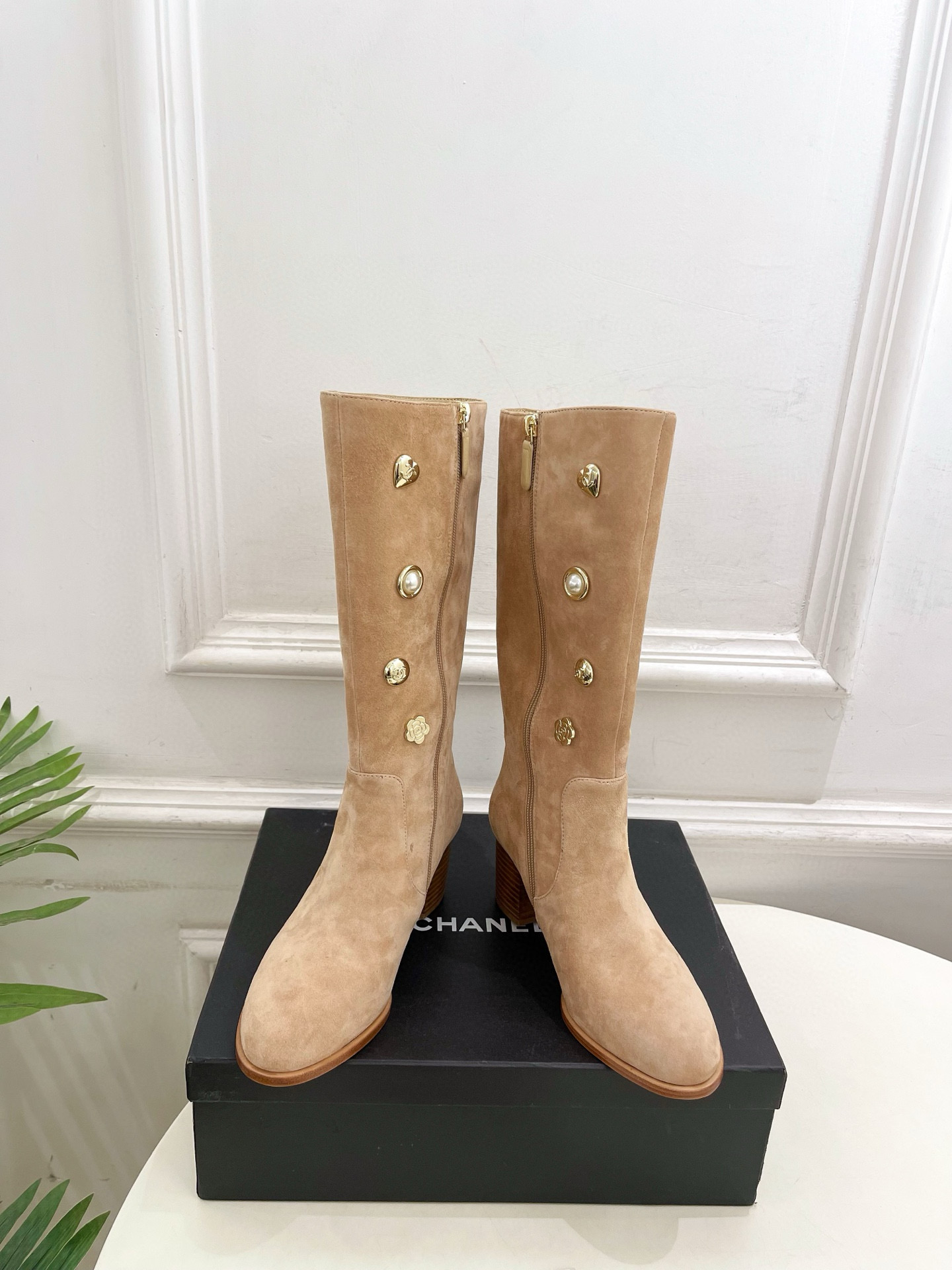 샤넬 6cm 여자 부츠