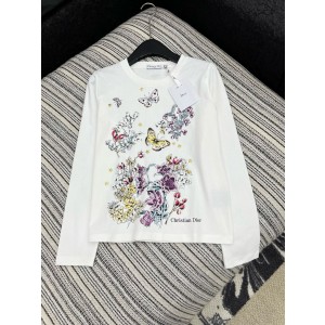 디올 여자 긴팔 티셔츠