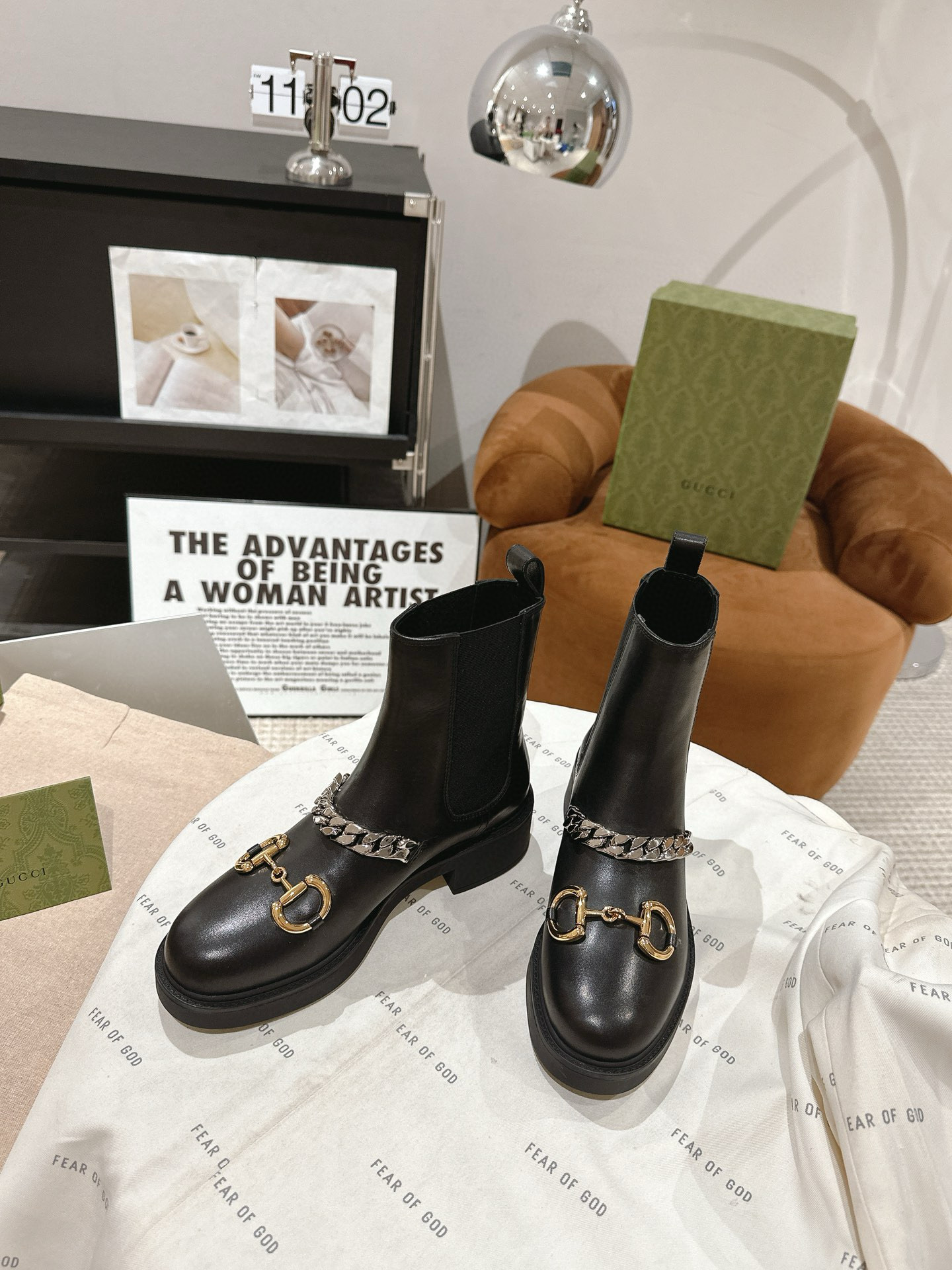 구찌 5CM 여자 부츠