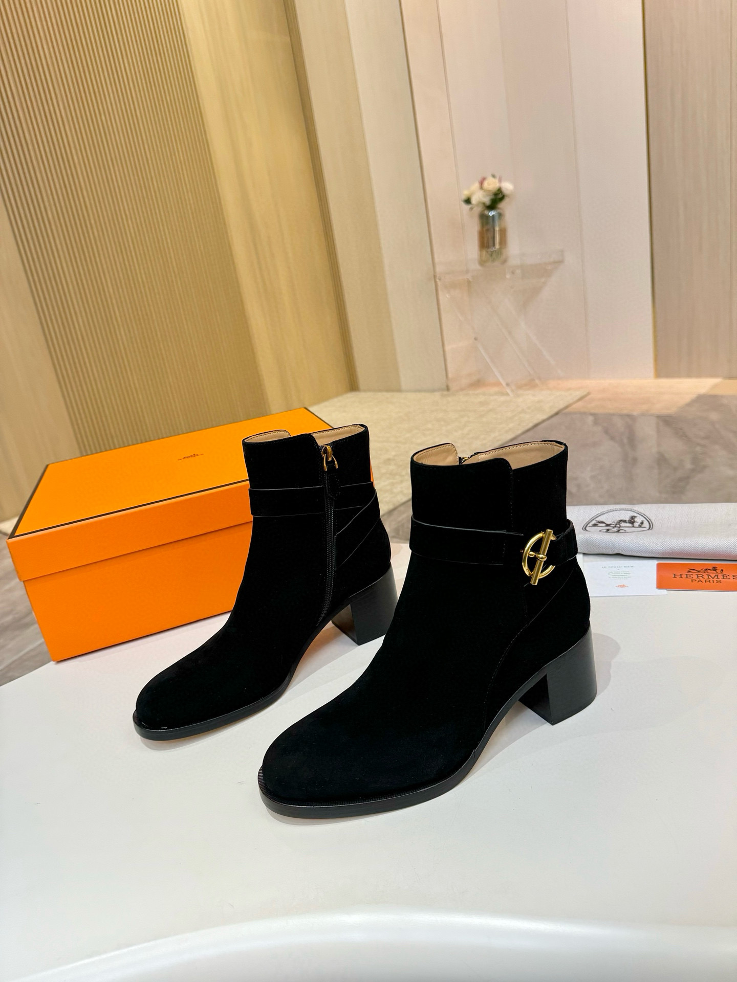 에르메스 6CM 여자 부츠