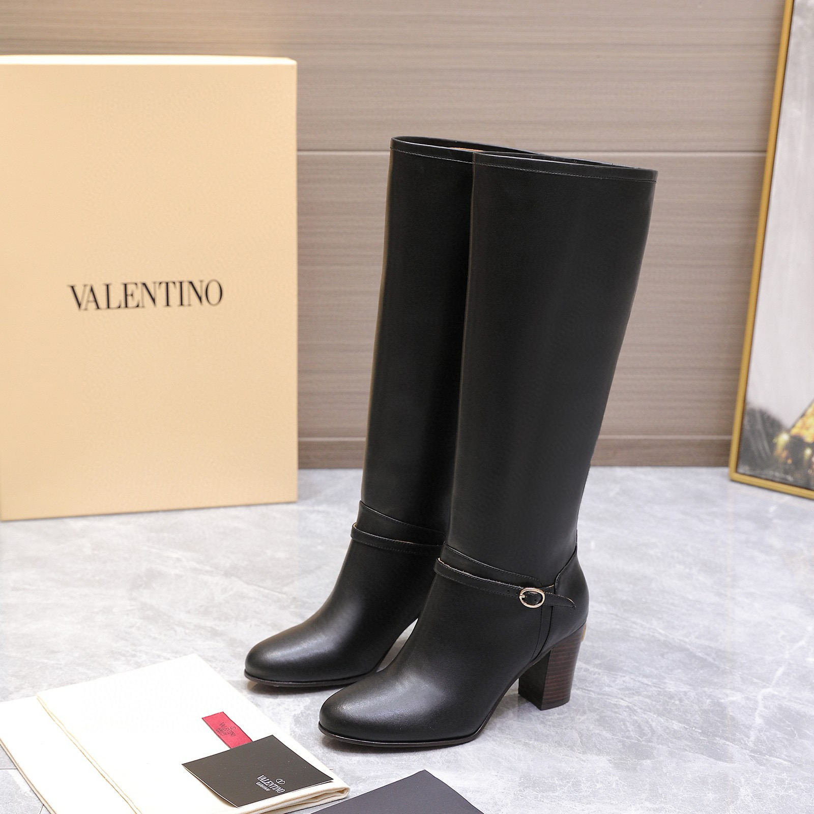발렌티노 8CM 여자 부츠