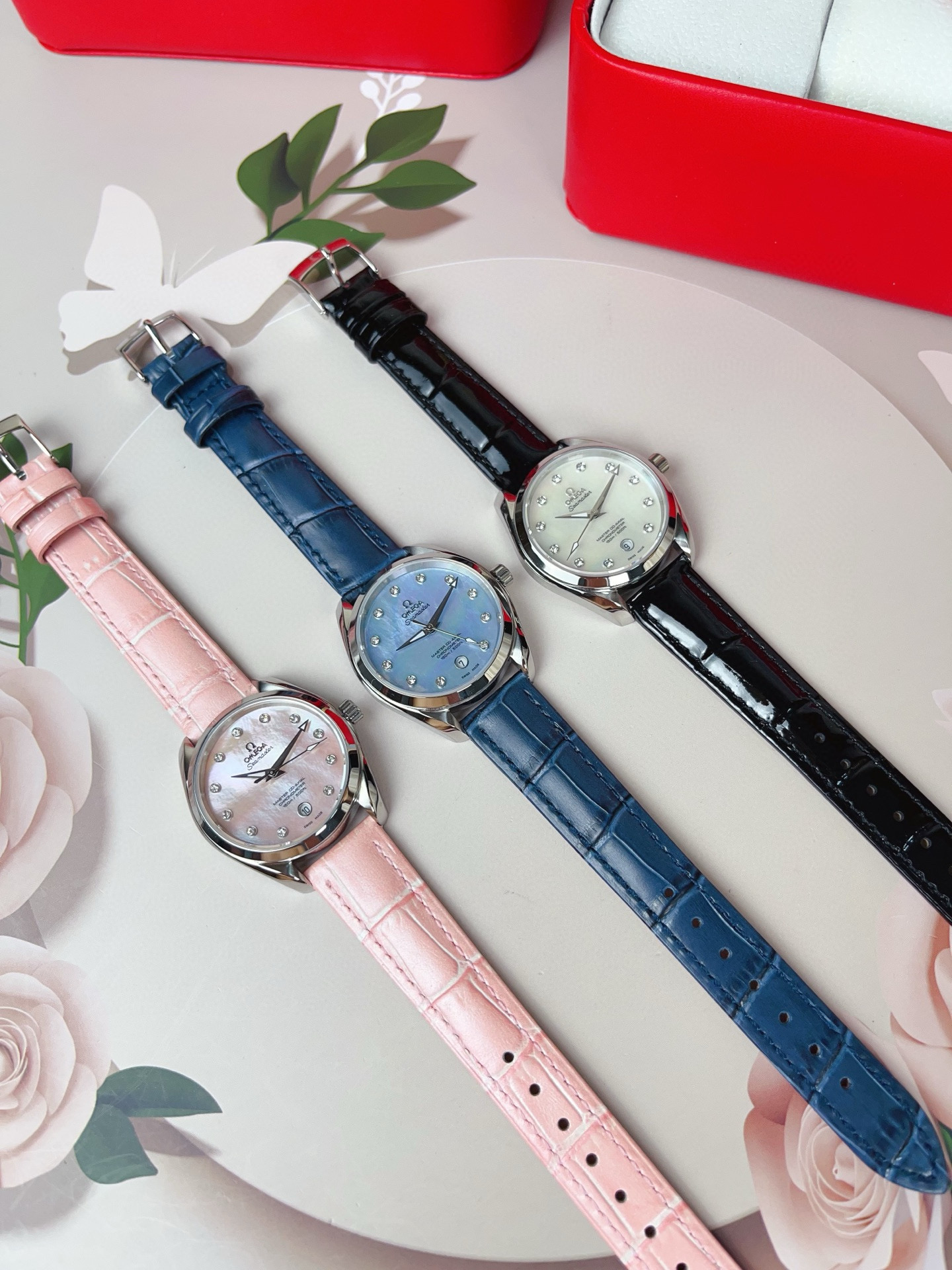 오메가 7칼라 A급 여자 시계