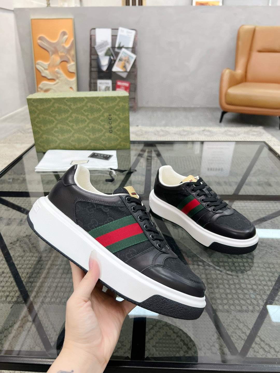 구찌 스크러너 남자 신발 운동화 스니커즈