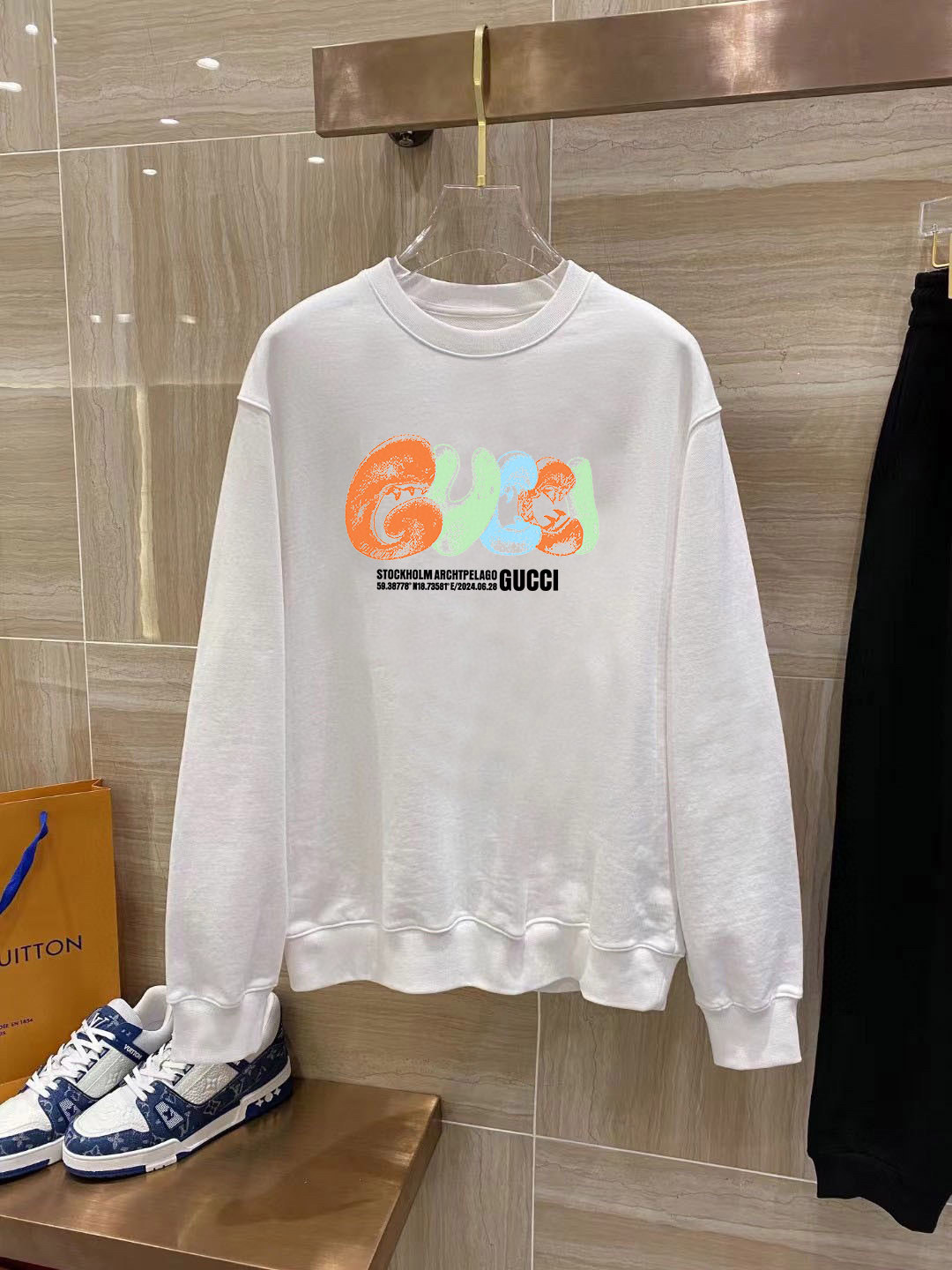 구찌 2컬러 남자 맨투맨 후드티