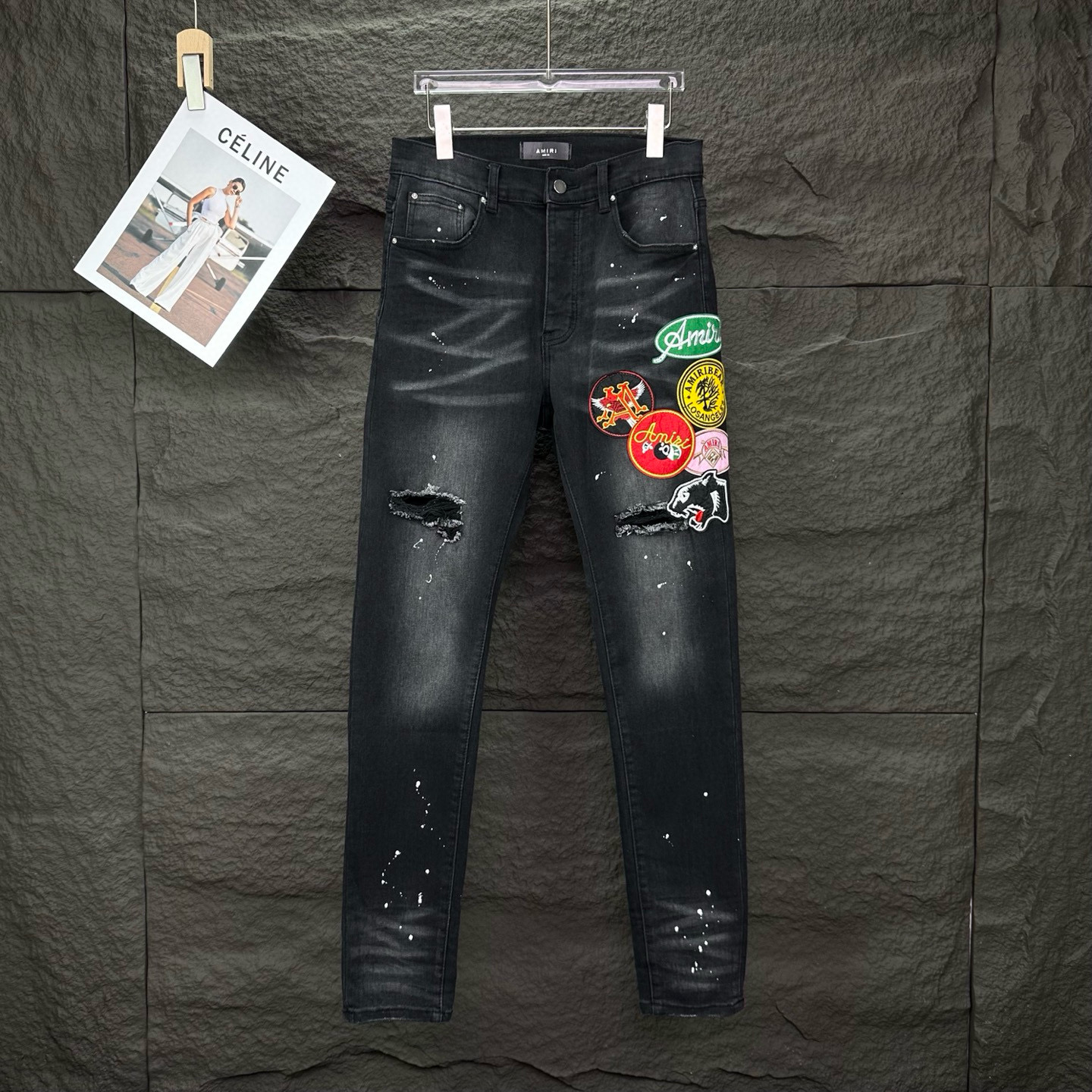 아미 아미리 남녀공용 청바지