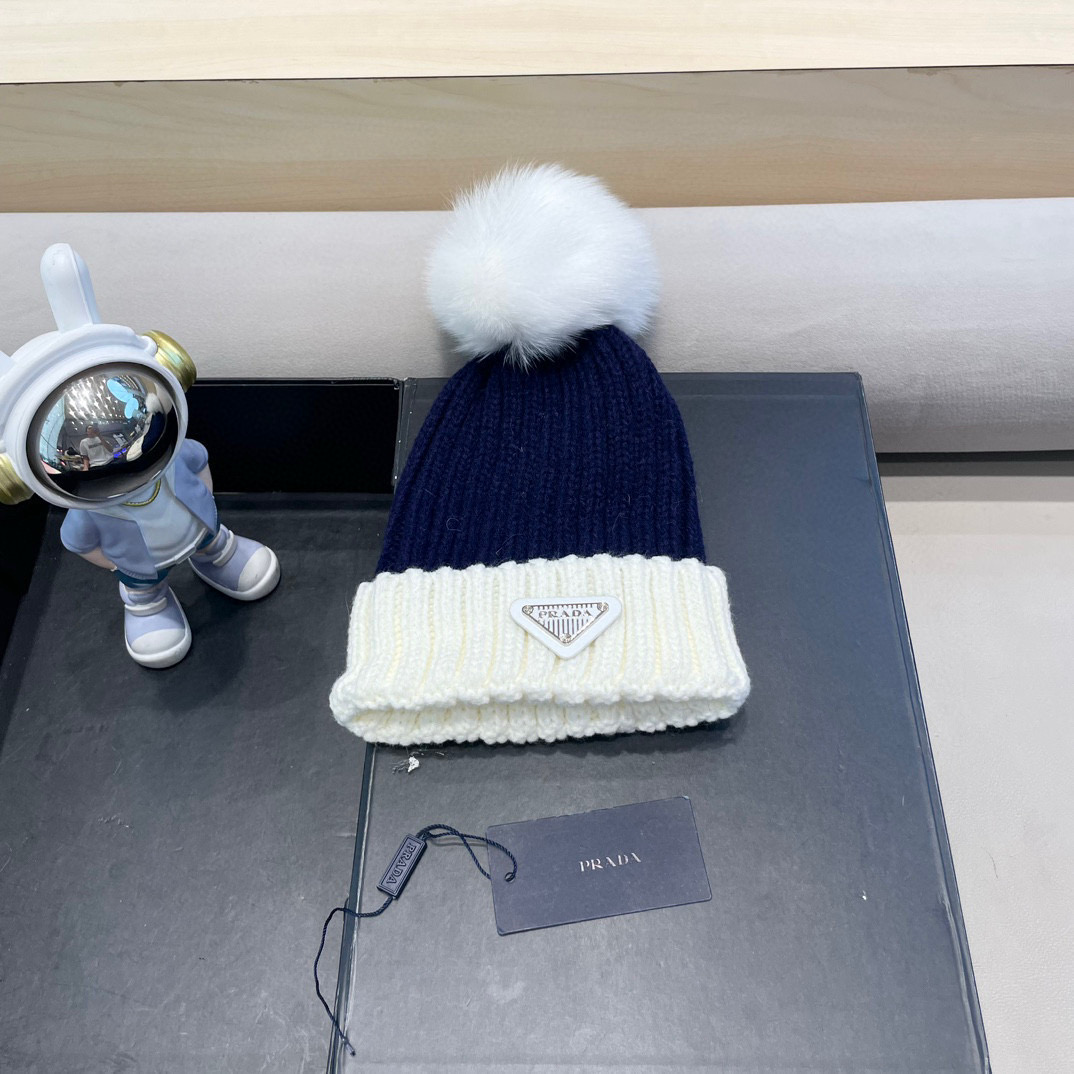 프라다 겨울 모자