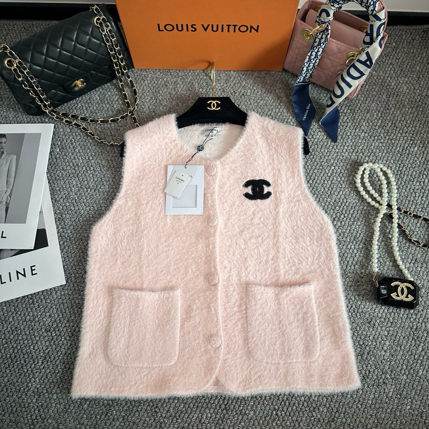 샤넬 2컬러 여자 조끼