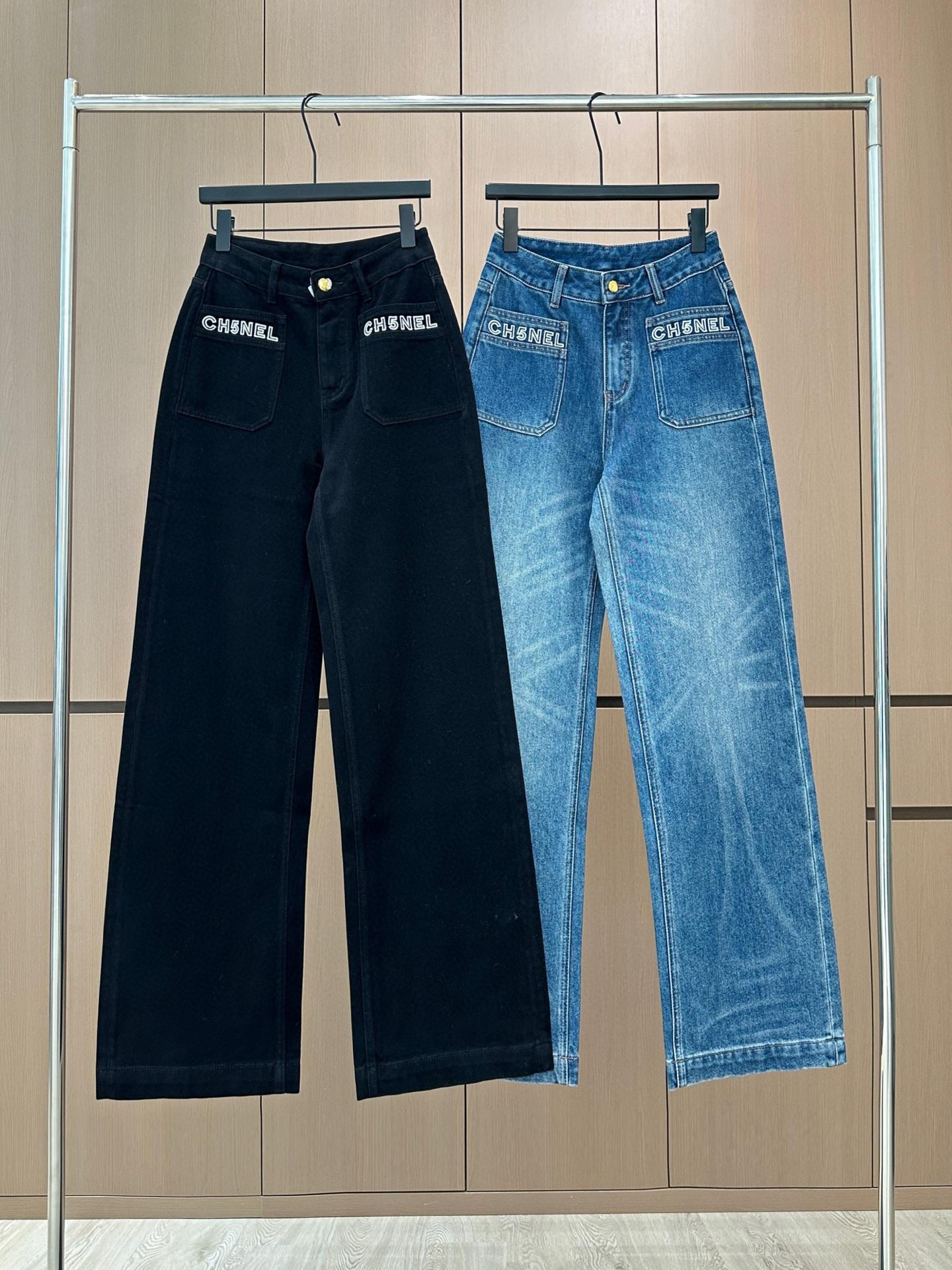 샤넬 2컬러 여자 청바지