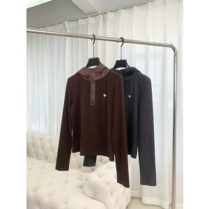 디올 2컬러 여자 후드티 맨투맨