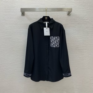 디올 2컬러 여자 셔츠