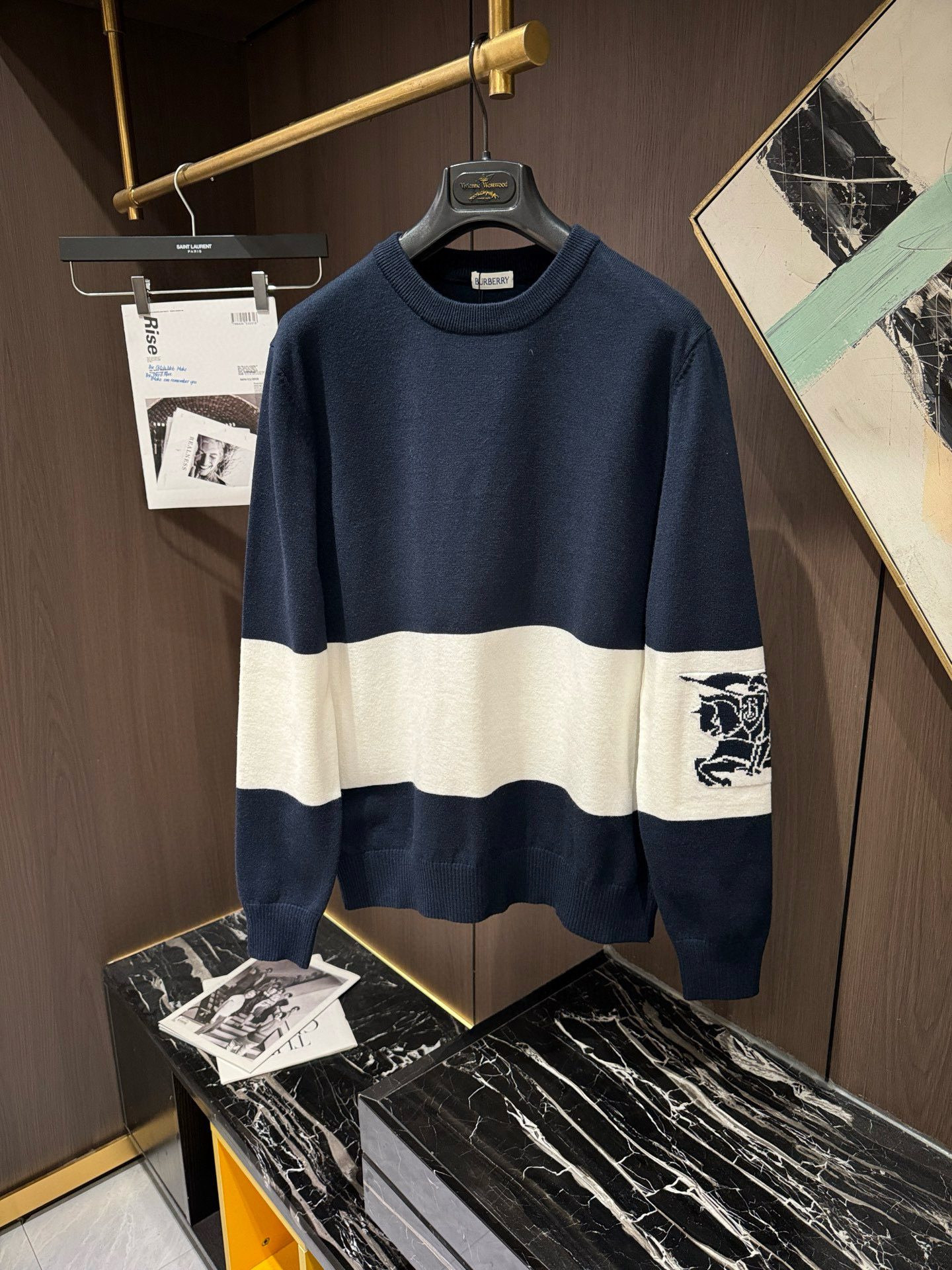 버버리 3컬러 남자 니트